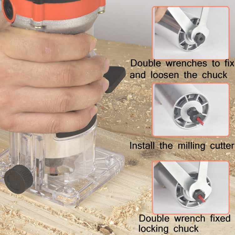 Woodworking Trimming Machine Multifunctional Electric Wood Milling Slotting Machine Engraving Tools US Plug, Material:720W Aluminum Body - Others by buy2fix | Online Shopping UK | buy2fix