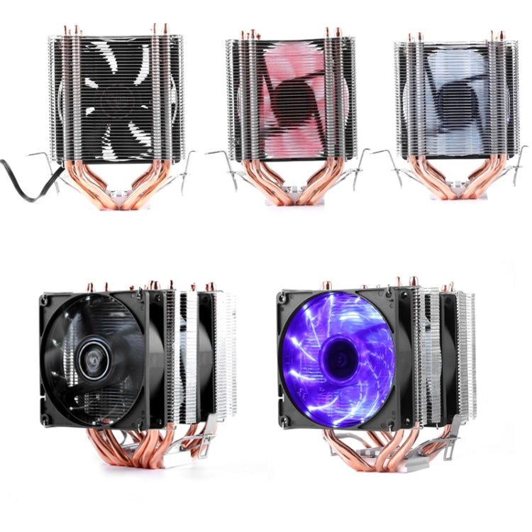 Desktop Computer 4 Copper Tube CPU Radiator Super Quiet Without Light 3-pin Single Fan - Fan Cooling by buy2fix | Online Shopping UK | buy2fix