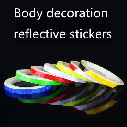 10 Rolls Bicycle Mountain Bike Motorcycle Sticker Car Contour Reflective Sticker Night Riding Reflective Sticker 1 x 800cm(White) - Decorative Accessories by buy2fix | Online Shopping UK | buy2fix