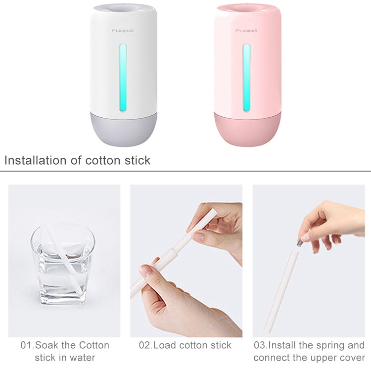 FUQINS Water Cup Mini Air Humidifier USB Colorful Night Light Car Home Silent Aromatherapy Diffuser(Pink) - Home & Garden by buy2fix | Online Shopping UK | buy2fix