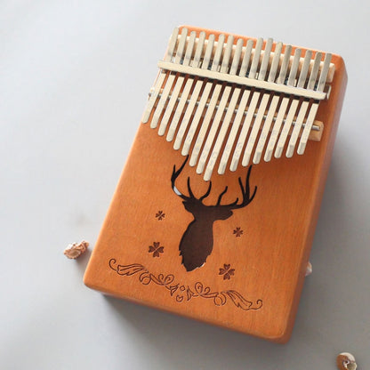 17-tone Kalimba Portable Thumb Piano, Style:Mahogany-Classic Deer - Toys & Hobbies by buy2fix | Online Shopping UK | buy2fix
