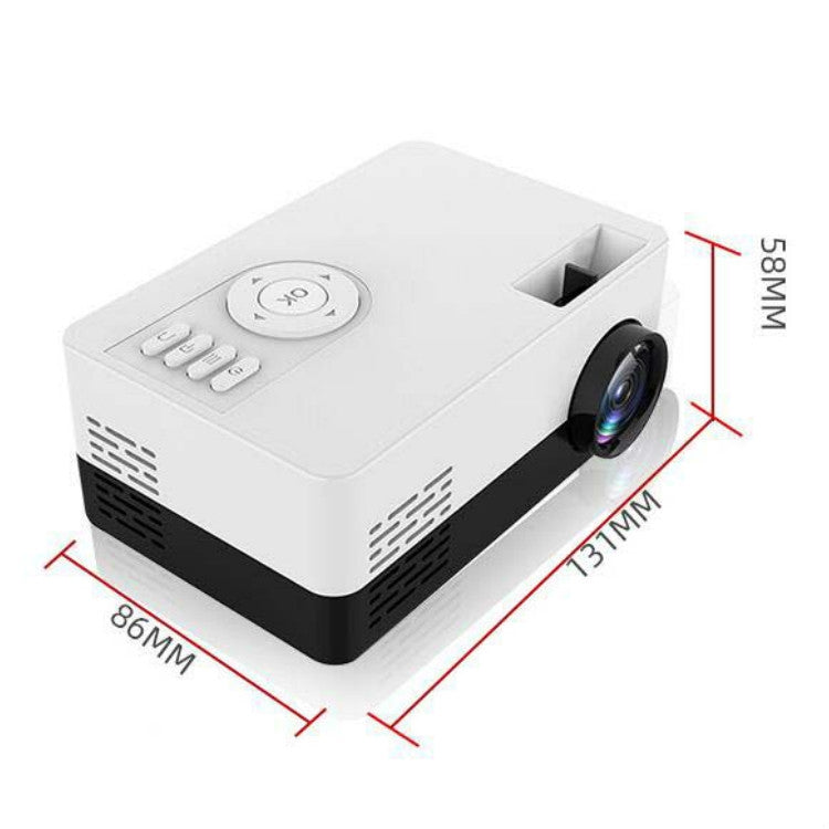 S261/J16 Home Mini HD 1080P Portable LED Projector, Support TF Card / AV / U Disk, Plug Specification:US Plug(Blue White) - Consumer Electronics by buy2fix | Online Shopping UK | buy2fix