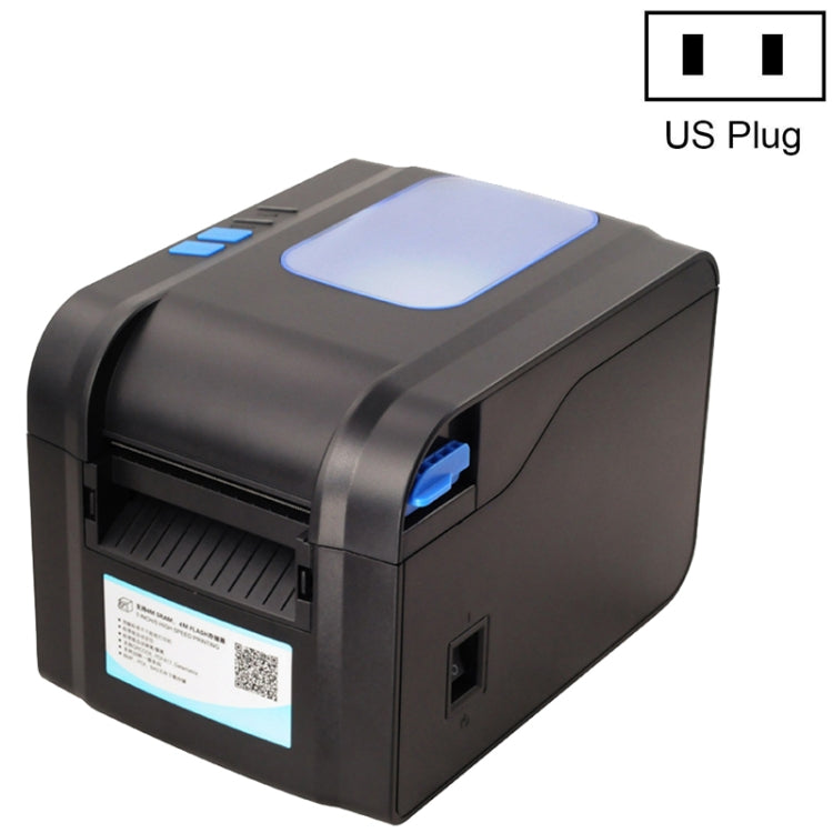 Xprinter XP-370B Barcode Printer Self-adhesive QR Code Printer Label Clothing Tag Thermal Ticket Machine(US Plug) - Consumer Electronics by Xprinter | Online Shopping UK | buy2fix