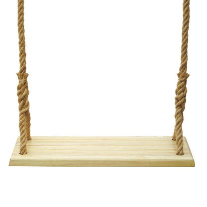 Outdoor Swing Indoor Balcony Children Adult Solid Wood Swing, Style:Hemp Rope(60x16 cm) - Toy Sports by buy2fix | Online Shopping UK | buy2fix