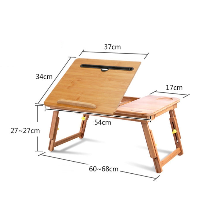 Folding Laptop Desk Bed Card Slot Lifting Type Lazy Computer Desk, Size: Medium (54cm), Style:with Drawer - Computer & Networking by buy2fix | Online Shopping UK | buy2fix