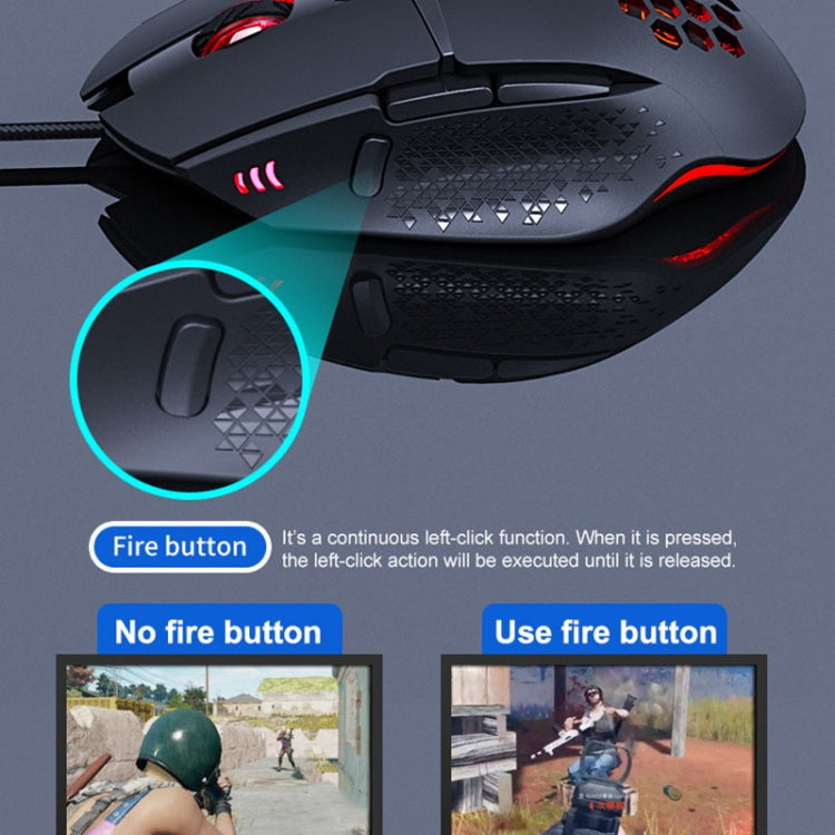 iMICE T90 8 Keys 7200DPI USB Wired Luminous Gaming Mouse, Cable Length: 1.8m - Wired Mice by iMICE | Online Shopping UK | buy2fix