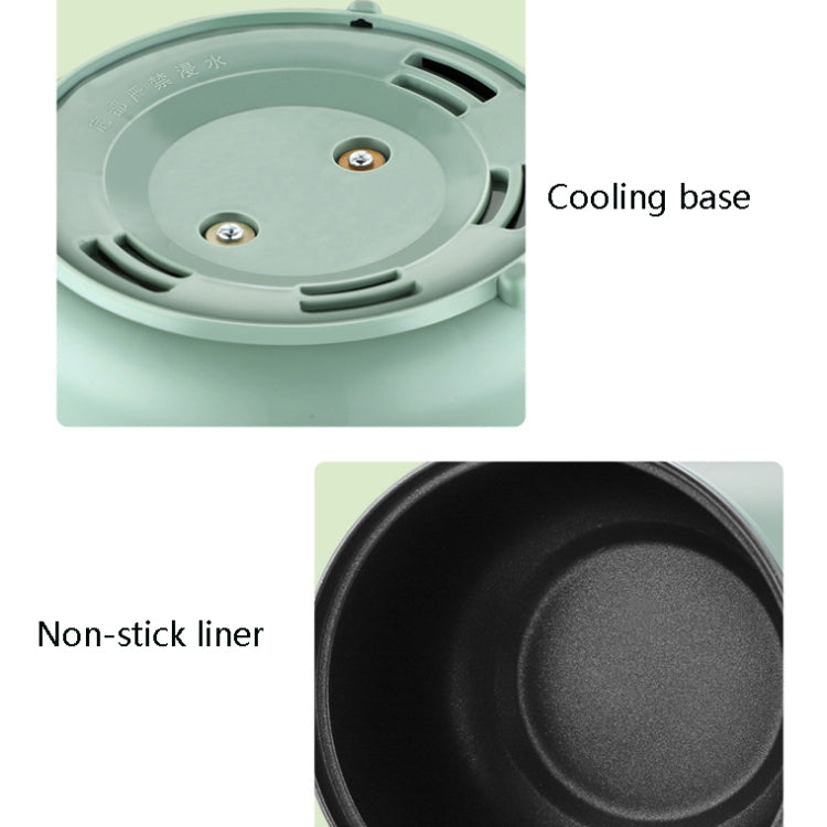 Multi-Function Electric-Cooker Mini Dormitory Student Cooking Rice Stir Frying Non-Stick Pot, 110V US Plug, Colour: White Manual Style with Steaming Grid(1.7L) - Home & Garden by buy2fix | Online Shopping UK | buy2fix