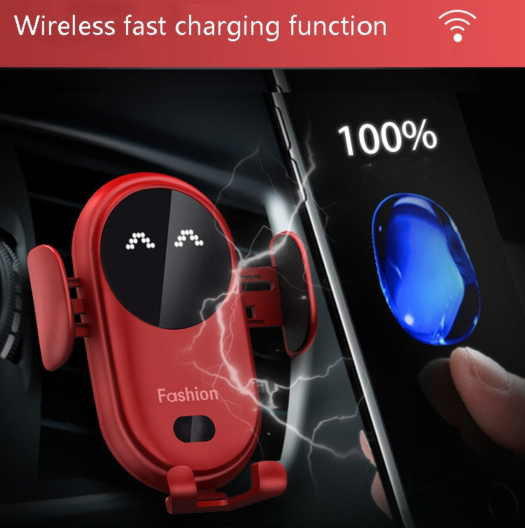 S11 Smart Infrared Sensor Car Wireless Charger, Colour: Black  (With Suction Cup Bracket) - In Car by buy2fix | Online Shopping UK | buy2fix