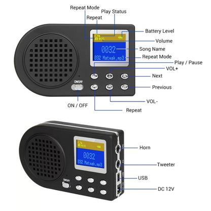 Outdoor Electronic Bird Caller Player MP3 With Wireless Remote Control(EU Plug) - Consumer Electronics by buy2fix | Online Shopping UK | buy2fix