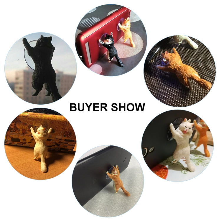 60 PCS Sucker Design Cute Cat Smartphone Holder(Orange) - Desktop Holder by buy2fix | Online Shopping UK | buy2fix