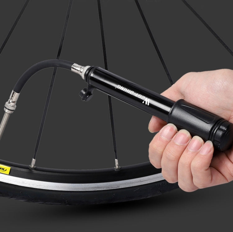 West Biking Bicycle High Pressure Pump Mini Portable Basketball Inflator With Hose(Black) - In Car by West Biking | Online Shopping UK | buy2fix