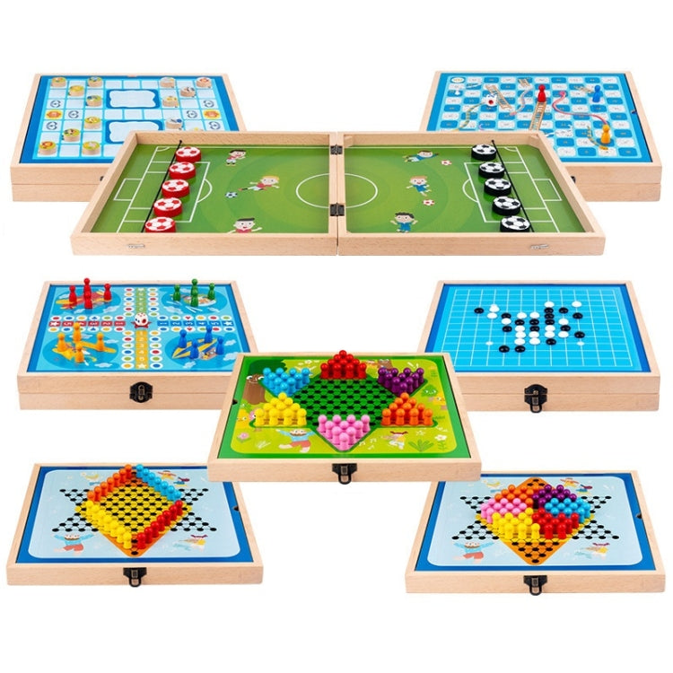 8 In 1 B Beech Multi-Function Game Chess Two-Person Battle Parent-Child Interaction Ejection Chess - Table Games by buy2fix | Online Shopping UK | buy2fix