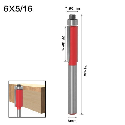 3 PCS Woodworking Engraving Milling Cutter Trimming Machine Alloy Cutter Head, Model: 6x5/16mm - Others by buy2fix | Online Shopping UK | buy2fix