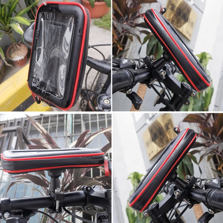 OKD Motorcycle Bicycle Touch Screen Waterproof Mobile Phone Bag Bracket M(Upgrade+U-shaped Base) - Bicycle Bags by buy2fix | Online Shopping UK | buy2fix