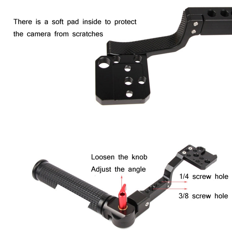 Sunnylife RO-Q9233 Carry Type Adjustable Angle SLR Stabilizer Handle For DJI RONIN RS-C2 / RONIN S / SC(Black) -  by Sunnylife | Online Shopping UK | buy2fix