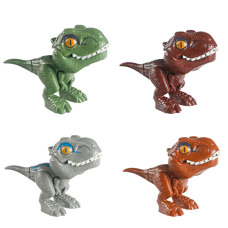 4 PCS Children Fun Doll Bite Finger Dinosaur Small Toys Simulation Tyrannosaurus Toys, Colour: Green-OPP Bag - Model Toys by buy2fix | Online Shopping UK | buy2fix