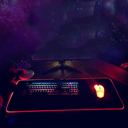 260x390x3mm F-01 Rubber Thermal Transfer RGB Luminous Non-Slip Mouse Pad(Vast Starry Sky) - Mouse Pads by buy2fix | Online Shopping UK | buy2fix