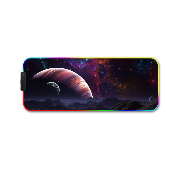 300x350x4mm F-01 Rubber Thermal Transfer RGB Luminous Non-Slip Mouse Pad(Vast Starry Sky) - Mouse Pads by buy2fix | Online Shopping UK | buy2fix