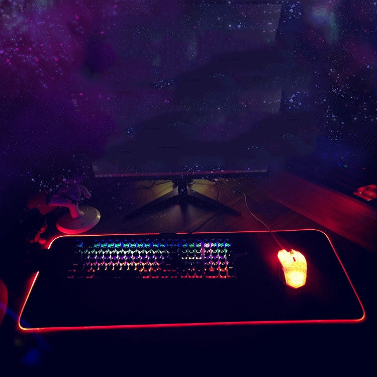 350x600x3mm F-01 Rubber Thermal Transfer RGB Luminous Non-Slip Mouse Pad(Vast Starry Sky) - Mouse Pads by buy2fix | Online Shopping UK | buy2fix