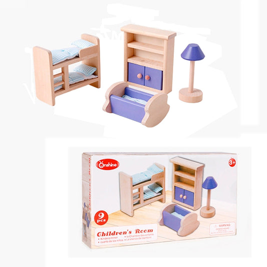 Onshine Pretend Play Scene DIY Role Playing Wooden Furniture Accessories, Style: Children Room - Pretend Play Toys by buy2fix | Online Shopping UK | buy2fix