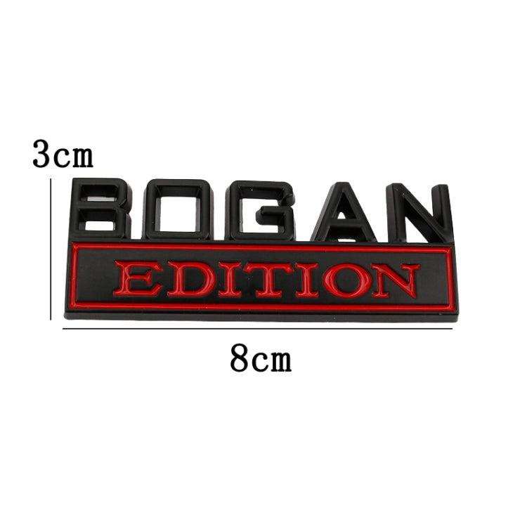 2 PCS Modified Side Door Metal Car Stickers Bogan Edition Label Leaf Board Nameplate Label(Black White) - Decorative Sticker by buy2fix | Online Shopping UK | buy2fix