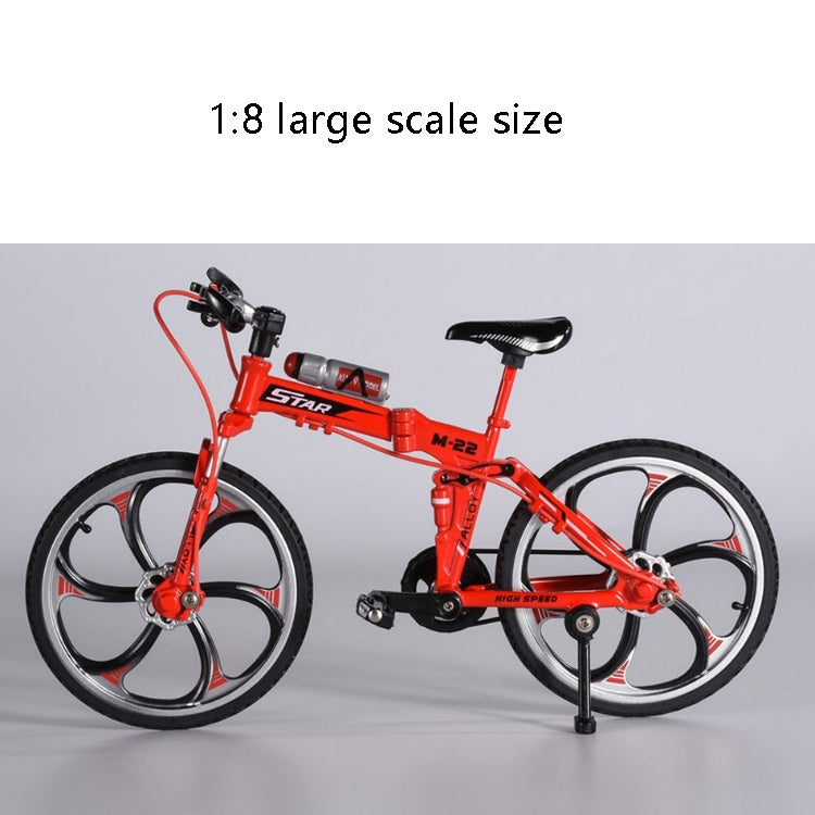 1:8 Scale Simulation Alloy Bicycle Model Mini Bicycle Toy Decoration(Folding-Blue) - Model Toys by buy2fix | Online Shopping UK | buy2fix