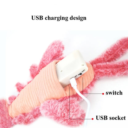 35cm Electric Jumping Shrimp USB Charging Simulation Lobster Funny Cat Plush Toy(Random Color) - Soft Toys by buy2fix | Online Shopping UK | buy2fix