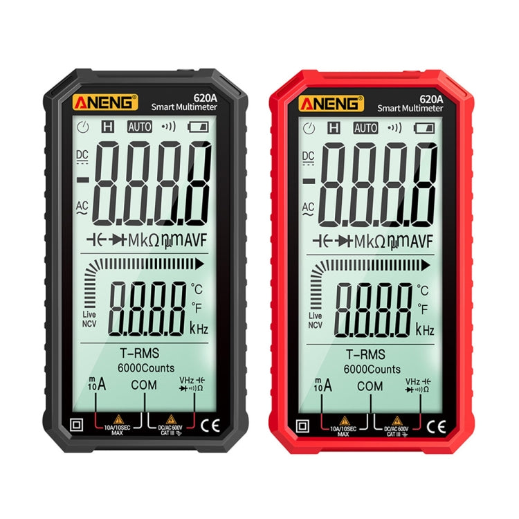 ANENG 620A Full Screen Smart Digital Multimeter(Red) - Consumer Electronics by ANENG | Online Shopping UK | buy2fix