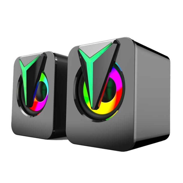 FT-25-1 RGB Colorful Lighting Desktop Computer Speaker(Black) -  by buy2fix | Online Shopping UK | buy2fix