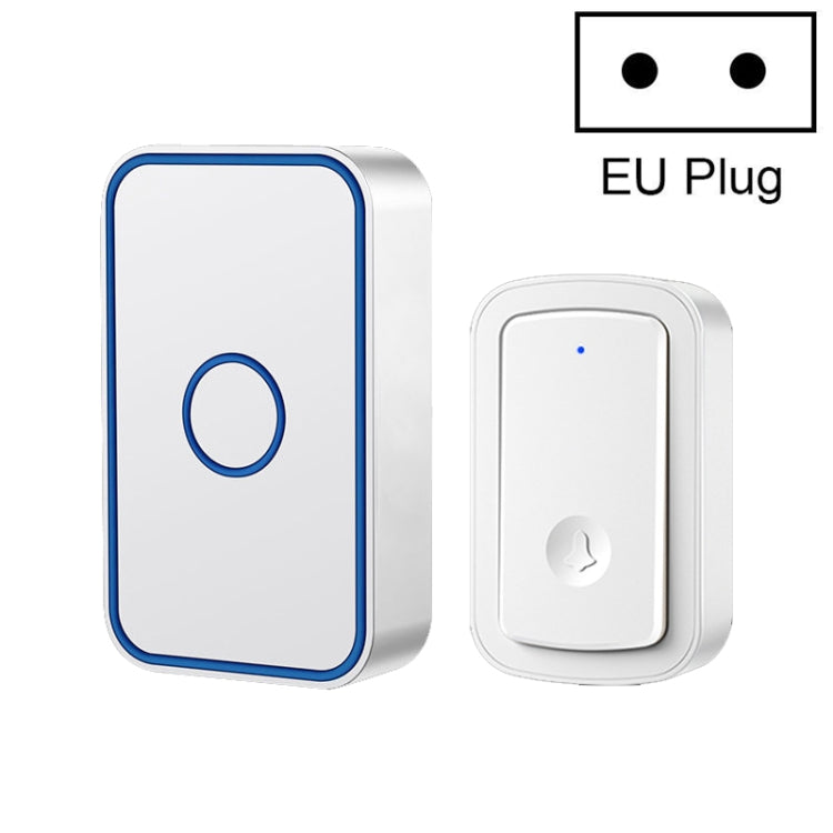 CACAZI A19 1 For 1 Wireless Music Doorbell without Battery, Plug:EU Plug(White) - Security by CACAZI | Online Shopping UK | buy2fix