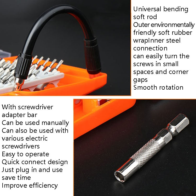 Obadun 9800 58 in 1 Screwdriver Set Manual CRV Batch Mobile Phone Disassembly Glasses Repair Tool(Orange) - Screwdriver Set by Obadun | Online Shopping UK | buy2fix