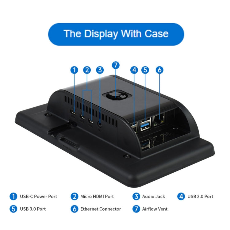 Waveshare 7 inch 800×480 IPS Capacitive Touch Display, DSI Interface, 5-Point Touch with Case - LCD & LED Display Module by Waveshare | Online Shopping UK | buy2fix