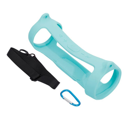 For JBL Charge 4 Bluetooth Speaker Portable Silicone Protective Cover with Shoulder Strap & Carabiner(Mint Green) - Protective Case by buy2fix | Online Shopping UK | buy2fix