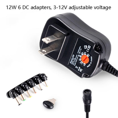C5 3-12V 12W Adjustable Voltage Regulated Switch Power Supply Power Adapter Multifunction Charger With DC Tips(EU Plug) - Consumer Electronics by buy2fix | Online Shopping UK | buy2fix
