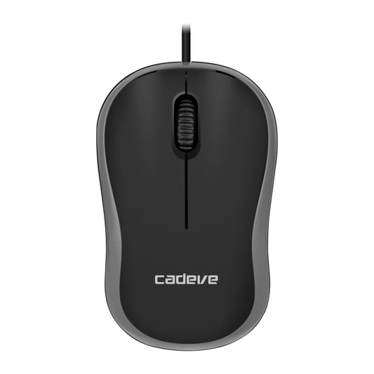 3 PCS Cadeve M220 3 Keys USB Wired Fashion Portable Mouse(Black Gray) - Wired Mice by Cadeve | Online Shopping UK | buy2fix