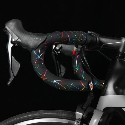 1 Pair WEST BIKING YP0804059 Road Bike Color Line Bar Belt PU Non-Slip Riding Bar Belt(Pure Black) - Decorative Accessories by WEST BIKING | Online Shopping UK | buy2fix