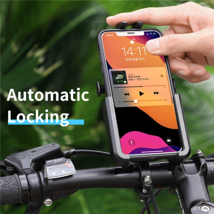 WEST BIKING  Bike Mobile Phone Holder Aluminum 360 Rotatable Electric Bike Scooter Motorcycle Phone Stand,Style: Handlebar Style - Holders by WEST BIKING | Online Shopping UK | buy2fix