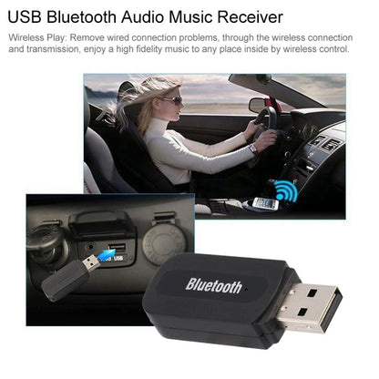 5 PCS USB Bluetooth Music Receiver 3.5mm Bluetooth Speaker Adapter - Apple Accessories by buy2fix | Online Shopping UK | buy2fix