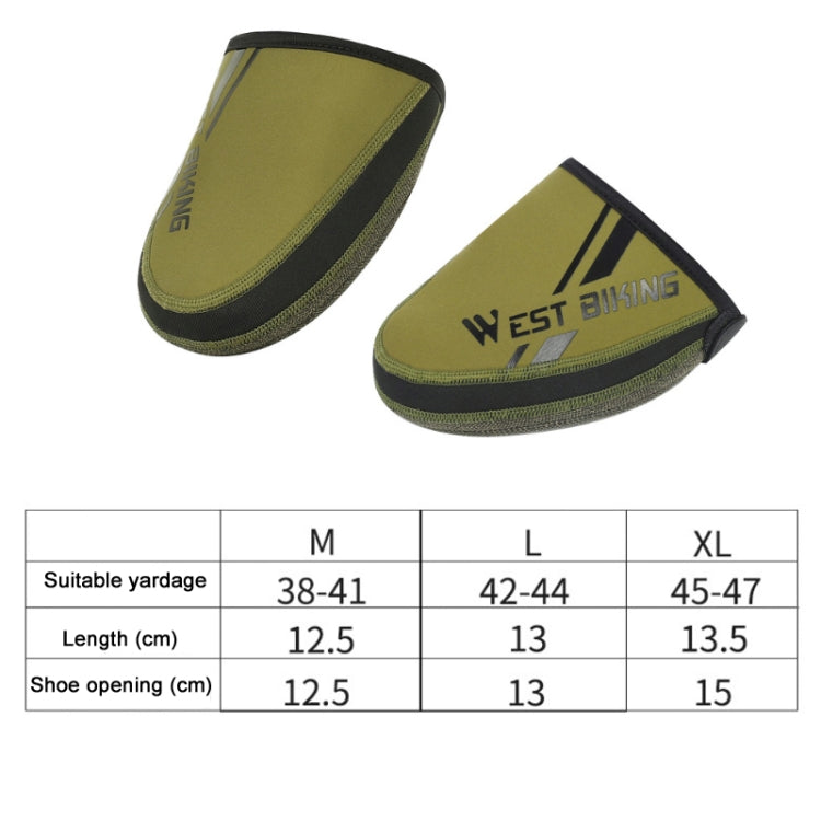 WEST BIKING Bicycle Riding Half Palm Windproof And Warm Lock Shoe Cover, Size: M(Army Green) - Others by WEST BIKING | Online Shopping UK | buy2fix