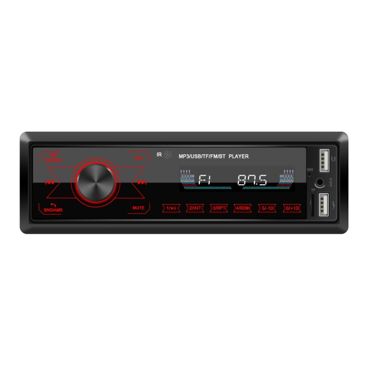 A2818 Car Bluetooth Speakerphone Car MP3 Player Function Touch Double U Disk Colorful Lights Radio, Specification: Standard+32G Memory Card - In Car by buy2fix | Online Shopping UK | buy2fix