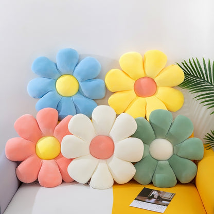 Small Daisy Flower Soft Elastic Cushion Pillow 72cm(White) - Home & Garden by buy2fix | Online Shopping UK | buy2fix