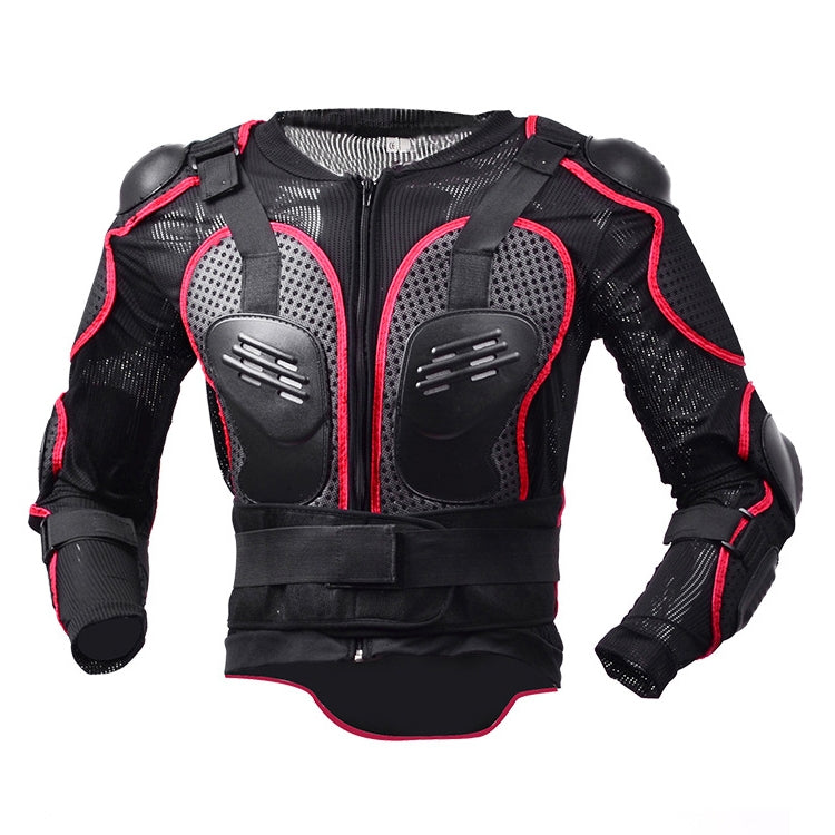 GHOST RACING F060 Motorcycle Armor Suit Riding Protective Gear Chest Protector Elbow Pad Fall Protection Suit, Size: XXXL(Red) - Protective Gear by GHOST RACING | Online Shopping UK | buy2fix