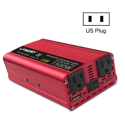 LVYUAN Car Inverter Dual USB Power Converter, Specification: 12V to 110V 1500W US Plug - In Car by LVYUAN | Online Shopping UK | buy2fix