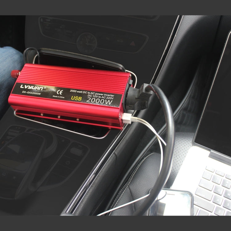 LVYUAN Car Inverter Dual USB Power Converter, Specification: 12V to 220V 2000W AU Plug - In Car by LVYUAN | Online Shopping UK | buy2fix