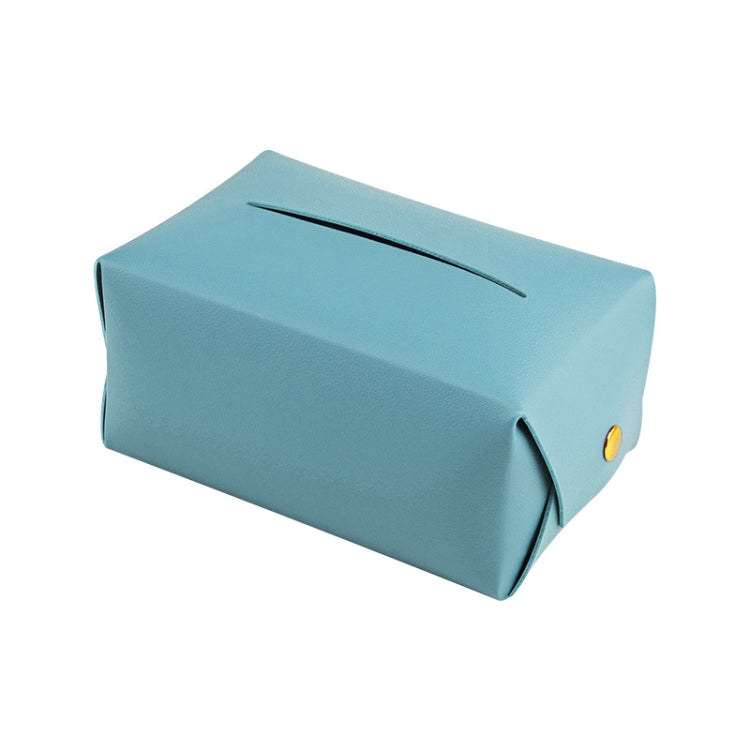 2 PCS Car Leather Tissue Box Home Paper Towel Storage Box(Light Blue) - In Car by buy2fix | Online Shopping UK | buy2fix