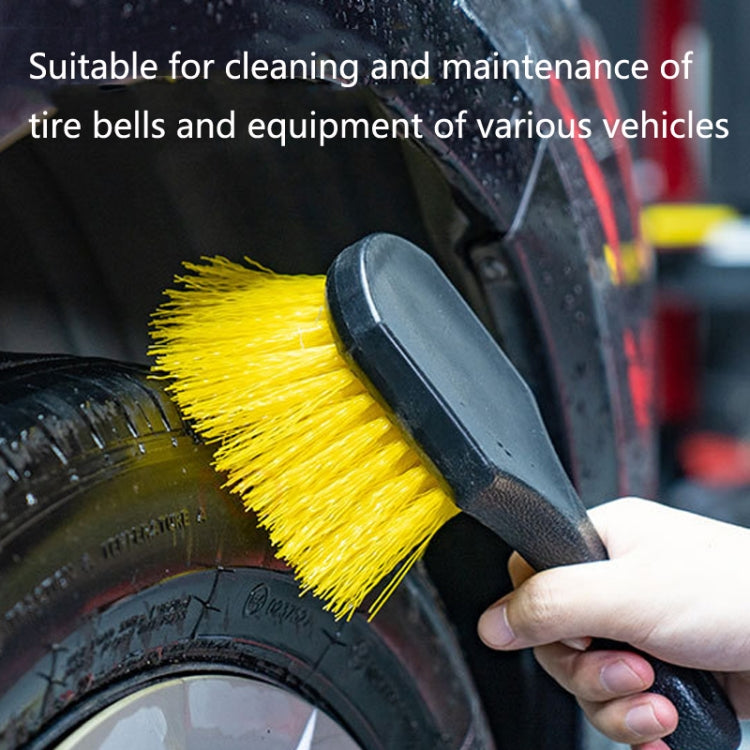 5 PCS Automobile Tires Multifunctional Short-Handled Cleaning Long-Bristle Brush(Yellow) - In Car by buy2fix | Online Shopping UK | buy2fix