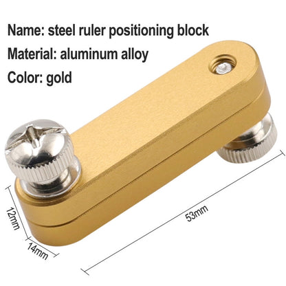 Steel Ruler Limit Adjustment Positioning Block Woodworking Marking Locator(Straightedge Locator) - Others by buy2fix | Online Shopping UK | buy2fix