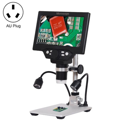 G1200D 7 Inch LCD Screen 1200X Portable Electronic Digital Desktop Stand Microscope(AU Plug With Battery) - Digital Microscope by buy2fix | Online Shopping UK | buy2fix