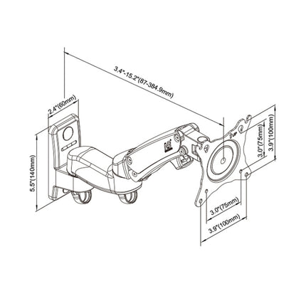 NORTH BAYOU Universal Telescopic Rotating Lifting Monitor Bracket, Model: F150 (Silver) - Computer & Networking by NORTH BAYOU | Online Shopping UK | buy2fix