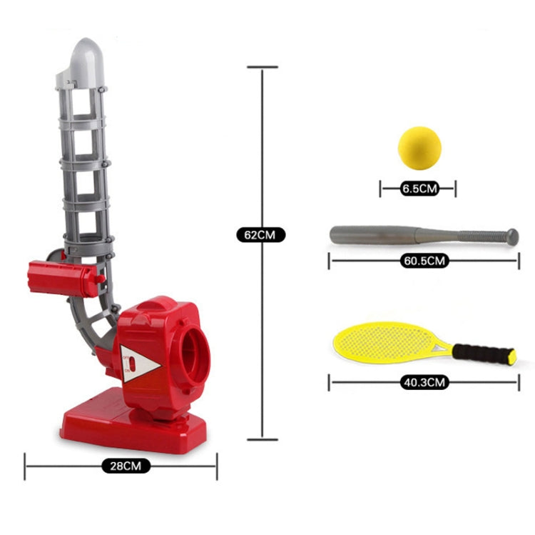 2 in 1 Tennis & Baseball Automatic Serving Machine(Red) - Toy Sports by buy2fix | Online Shopping UK | buy2fix